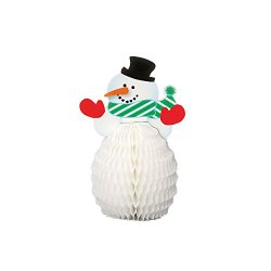 6″ Mini Honeycomb Snowman Decorations, 4ct