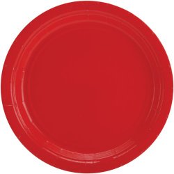 Big Party Pack Paper Dinner Plates 9-Inch, 50/Pkg, Apple Red
