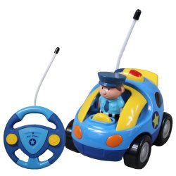 Cartoon R/C Police Car Radio Control Toy for Toddlers by Liberty Imports