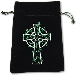 Celtic Cross Luxury Velvet Drawstring Tarot or Oracle Card Bag