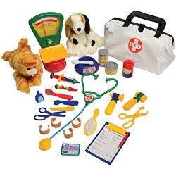 CP Toys Pretend Play Veterinarian 30 Pc. Playset with Stuffed Puppy & Kitty