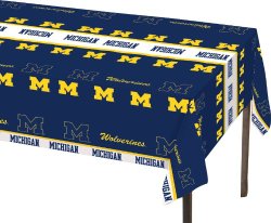 Creative Converting Michigan Wolverines Plastic Banquet Table Cover