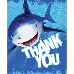 Creative Converting Shark Splash 8 Count Thank You Cards