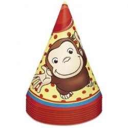 Curious George Party Hats, 8ct