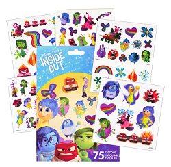 Disney Inside Out Tattoos – 75 Assorted Temporary Tattoos ~ Rainbow Unicorn, Anger, Joy, Bing Bong, , Disgust, Fear, and More!