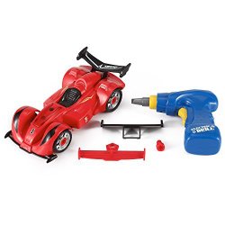 Formula Racing Car Take-A-Part Toy for Kids with 24 Take Apart Pieces, Tool Drill, Lights and Sounds