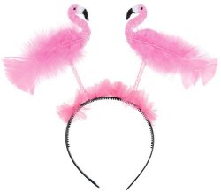 Glitter Flamingo Luau Head Bopper Party Accessory