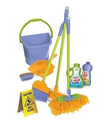 Kids Cleaning Set – Mini Cleaning Set For Toddlers & Kids Ages 2-4. Housekeeping Cleaning Supplies with Toy Broom/Duster/Brush/Dust Pan/Mop & More, “Hours of Fun & Pretend Play”