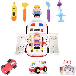 Kids Doctor Kit with Ambulance Toy [Multiple Play Modes]