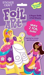 Peaceable Kingdom / Foil Art Fancy Gown Stand-up Dolls Sticker Craft Pack
