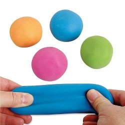 Pull and Stretch Bounce Ball, Squeeze It, Stretch It, Bounce It, Set of 4