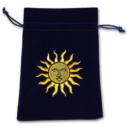 Radiant Sun Luxury Velvet Drawstring Tarot or Oracle Card Bag