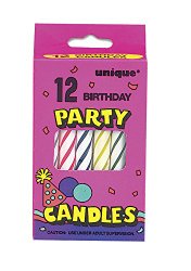 Spiral Birthday Candles, Assorted 12ct