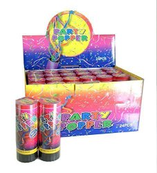 Spring Loaded Confetti Party Poppers- 24 pc