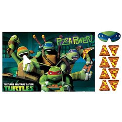 Teenage Mutant Ninja Turtles Party Game, Feed The Pizza to Mikey, Multicolored