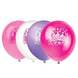 Unique 12″ Latex Princess Diva Balloons, Count of 8