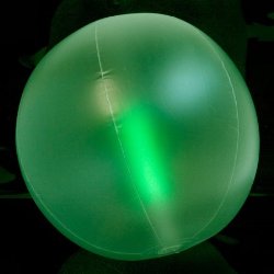 24″ Glow Beach Ball (Clear w/ Green Glowstick)