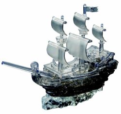 3D Crystal Puzzle Deluxe Pirate Ship Smoke Color