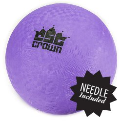 8.5 Inch Official Size Dodge Ball with Textured Grip by Crown Sporting Goods (Purple)