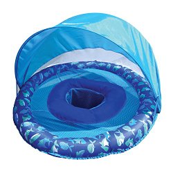 Aqua Leisure Sunshade Boys Fabric Covered Egg Shape Baby Boat, Blue