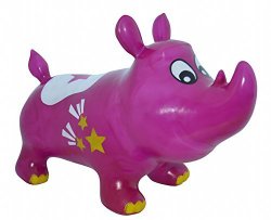 Bouncy Kent the Rhino Inflatable Horse Hopper (Space Hopper, Jumping Horse, Ride-on Bouncy Animal)