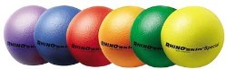 Champion Sports Rhino Skin Dodgeball Set of 6 (Multi-Colored, 6″)