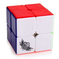 D-FantiX 50mm Cyclone Boys Speed Cube 2x2x2 Stickerless Magic Cube Puzzles Colorful