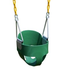 Eastern Jungle Gym High Back Full Bucket Swing With Coated Chain – Green