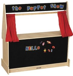 ECR4Kids 49″ x 20″ x 49″ Puppet Theater, Flannel Covered