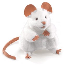 Folkmanis Mouse Hand Puppet, White