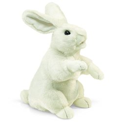 Folkmanis Standing White Rabbit Hand Puppet