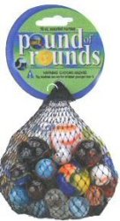 Mega Marbles Pound of Rounds – 64 Assorted Marbles