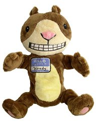 MerryMakers Scaredy Squirrel Plush Hand Puppet, 12-Inch