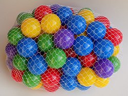My Balls Pack of 400 pcs True To Size 2.5″ Crush Proof Plastic Balls in 5 Bright Colors – w/ Genuine My Balls Logo, Phthalate Free BPA Free …