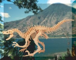 Puzzled Velociraptor Dinosaur 3D Woodcraft Construction Kit
