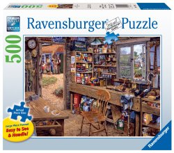 Ravensburger Dad’S Shed – 500 Pieces Large Format Puzzle
