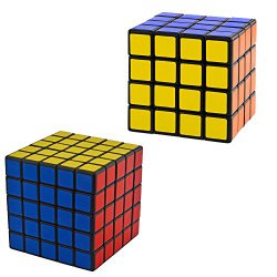 Shengshou, Formula? Black Cube Puzzle Bundle Pack,4x4x4,5x5x5 Set,shengshou Speed Cube Collection