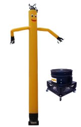 Sky Dancer Fly Guy Air Dancer and Blower Complete Set Yellow 20ft Tall Tube Man