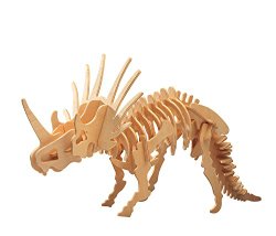 Styracosaurus Dinosaur 3D Puzzle, Woodcraft Construction Kit