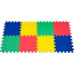 TG 8 Piece Multi-Color Eva Foam Exercise Mat (Medium)