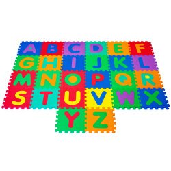 Trademark Global Foam Floor Alphabet Puzzles Mat for Kids