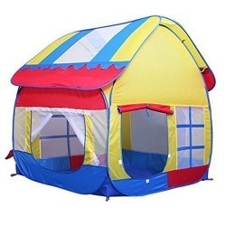 Truedays Kids Outdoor Indoor Fun Play Big Tent Playhouse, 55.1×47.2-Inch