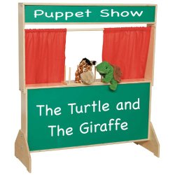 Wood Designs WD21650 Deluxe Puppet Theater with Chalkboard, 48 x 47 x 6″ (H x W x D)