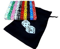 100 Assorted Dice 10 Colors 16 mm with DLS Storage Bag – Great for Gaming Casino Night