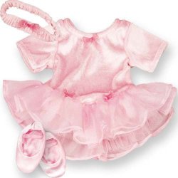 15 Inch Baby Doll Pink Ballet 3 Pc. Outfit by Sophia’s, Fits 15 Inch American Girl Bitty Baby Dolls & More! Soft Velour, Chiffon & Tulle Pink Baby Doll Ballet Dress Set