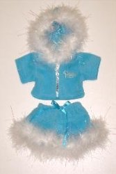 Blue Princess Sparkle Outfit w/Blue Boots Teddy Bear Clothes Fits Most 14″ – 18″ Build-a-bear, Vermont Teddy Bears, and Make Your Own Stuffed Animals