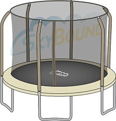 Bounce Pro / Sports Power Round Net fits 14ft Trampolines that use 6 Straight Curved Poles with Top Ring (NET ONLY – POLES & TRAMPOLINE NOT INCLUDED)