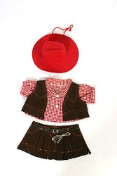 Cowgirl Outfit Teddy Bear Clothes Fit 14″ – 18″ Build-a-bear, Vermont Teddy Bears, and Make Your Own Stuffed Animals