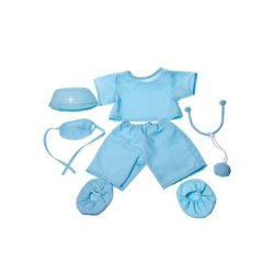 Doctor “Scrubs” Outfit Teddy Bear Clothes Fit 14″ – 18″ Build-A-Bear, Vermont Teddy Bears, and Make Your Own Stuffed Animals