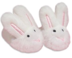Doll Slippers- White Bunny Slippers, Sized for 18 Inch Dolls, Like American Girl, Doll Accessories by My Doll’s Life